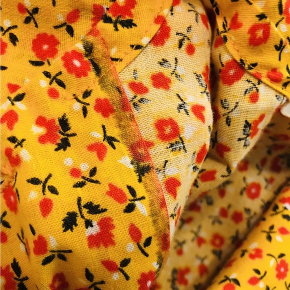 Vintage 70's Growing Girl Perma-Prest Shirt Girls Size 8 Retro Hippy Floral Boxy - Picture 12 of 16